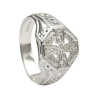 Sterling Silver Unisex Celtic Cross Ring