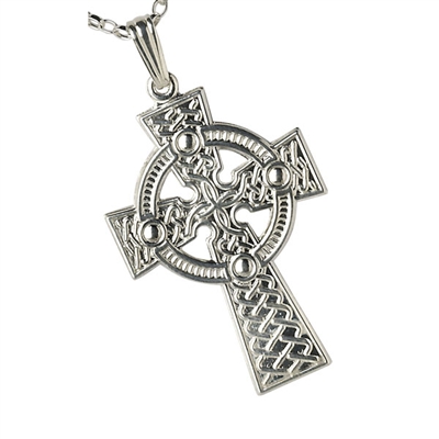 Sterling Silver Large Traditional Celtic Cross 30.6mm