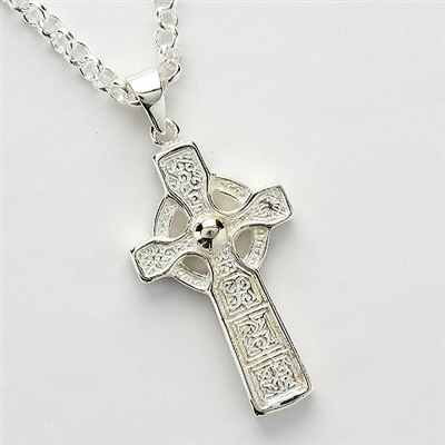 Sterling Silver Large Double Sided Celtic Cross 30mm
