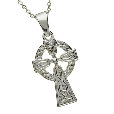 Sterling Silver Double Sided Small Celtic Cross 20mm