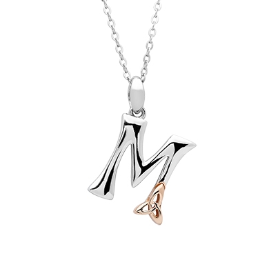 Sterling Silver Celtic Initial "M"