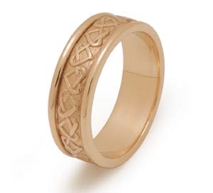 14k Yellow Gold Ladies Celtic Love Knots Celtic Wedding Ring 5.9mm