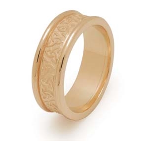 14k Yellow Gold Ladies Trinity Knot Celtic Wedding Ring 6.4mm