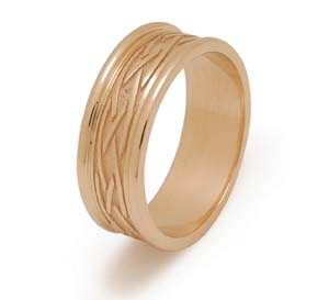 14k Yellow Gold Ladies Heavy Celtic Weaves Celtic Wedding Ring 7.1mm