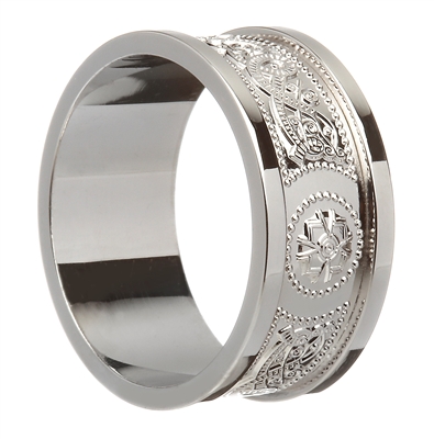 Sterling Silver Ardagh Men's Celtic Wedding Ring 10.2mm