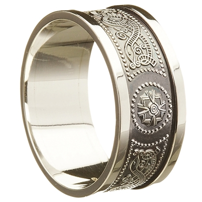 Sterling Silver Ardagh Men's Celtic Wedding Ring 10.2mm