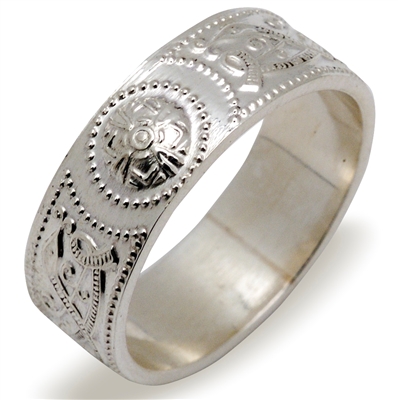 Sterling Silver Ardagh Ladies Celtic Ring 6mm