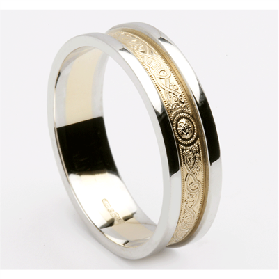 10k Yellow Gold Ardagh Men's Celtic Wedding Ring 6.4mm