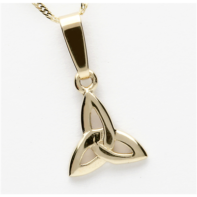 10k Yellow Gold Small Trinity Knot Necklace