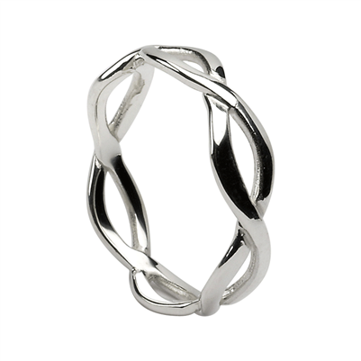 Sterling Silver Ladies Infinity Celtic Wedding Ring 4.8mm