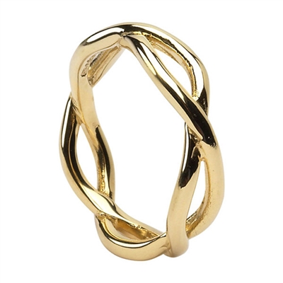 10k Yellow Gold Infinity Men's Celtic Wedding Ring 5.9mm