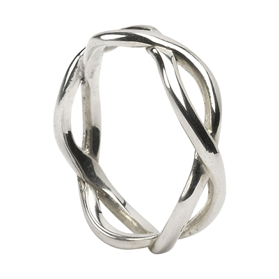Sterling Silver Men's Infinity Celtic Wedding Ring 5.9mm