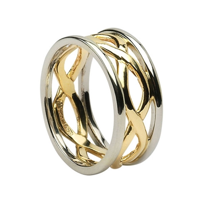 10k Yellow Gold Ladies Infinity Celtic Wedding Ring 7.3mm