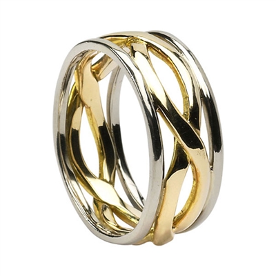 10k Yellow Gold Men's Infinity Celtic Wedding Ring 8.8mm
