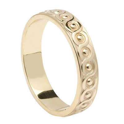 14k Yellow Gold Men's Celtic Weaves Wedding Ring 5mm