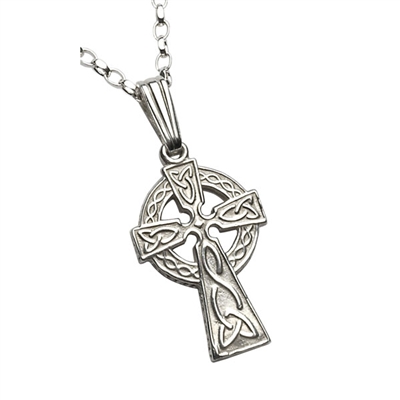 Sterling Silver Small 2 Sided Celtic Cross 18.4mm