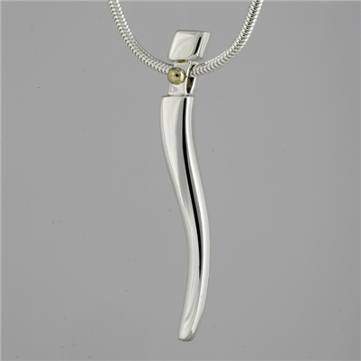 Sterling Silver & 9k Gold Bead Contemporary Celtic Pendant