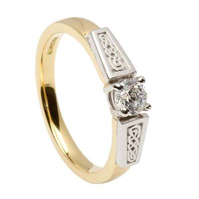 14k Yellow Gold Diamond 0.50cts Celtic Knot Engagement Ring