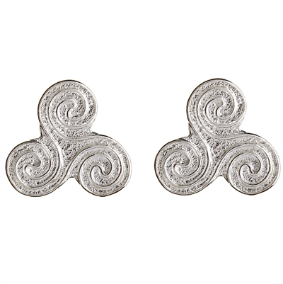 Sterling Silver Small Celtic Spirals Stud Earrings