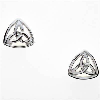 Sterling Silver Trinity Knot Celtic Stud Earrings