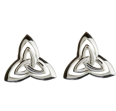 Sterling Silver Trinity Knot Celtic Stud Earrings