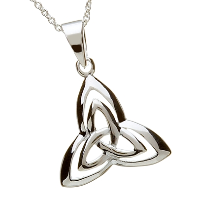 Sterling Silver Double Trinity Knot Necklace