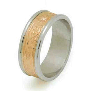 14k Yellow Gold Men's Ardagh Celtic Wedding Ring 8.8mm