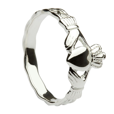 Sterling Silver (Small) Maids Claddagh Ring 8.7mm