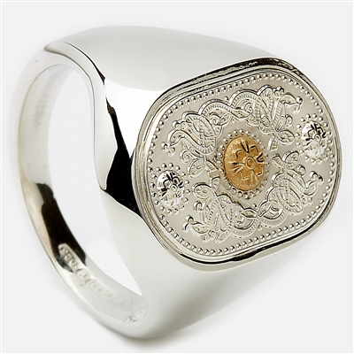 Sterling Silver Men's Arda Celtic Ring