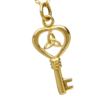 10k Yellow Gold Key Trinity Knot Charm