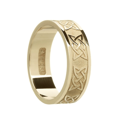 10k Yellow Gold Men's Lovers Knot Celtic Wedding Ring 7.6mm