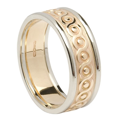 10k Yellow Gold Ladies Celtic Weaves Wedding Ring 6.4mm