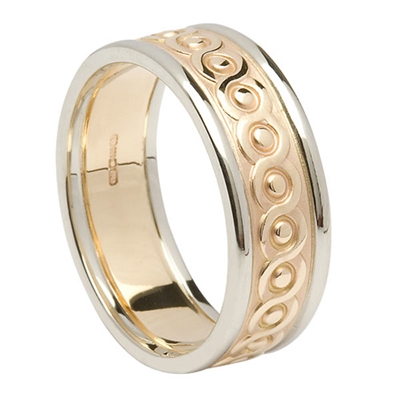 14k Yellow Gold Men's Celtic Weaves Wedding Ring 7.5mm