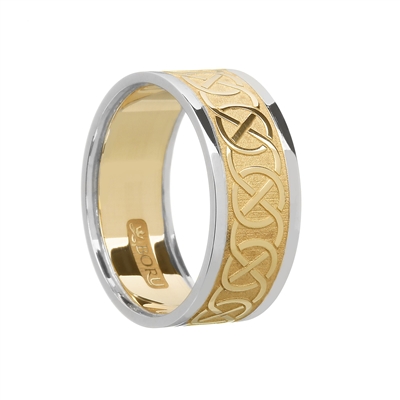 10k Yellow Gold Men's Closed Knot Celtic Wedding Ring 8.2mm