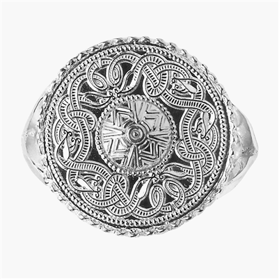 OUT OF STOCK - Sterling Silver Celtic Warrior Shield Ring